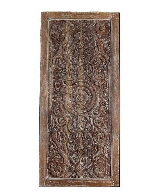 Antique Unique Barn Door Lotus Carved Sliding Barn Door 80x36