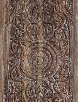 Antique Unique Barn Door Lotus Carved Sliding Barn Door 80x36