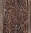 Antique Lotus Hand-Carved Barn Door – Solid Wood Statement Door 96x36