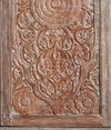 Antique Lotus Hand-Carved Sliding Barn Door – Solid Wood Statement Doors
