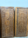 Triple Lotus Carved Door Double Carved Solid Wood Front Doors 