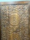 Triple Lotus Carved Door Double Carved Solid Wood Front Doors 