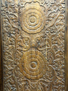 Triple Lotus Carved Door Double Carved Solid Wood Front Doors 