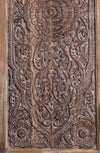 Antique Sliding Door Lotus Carved Rustic Farmhouse Barn Door