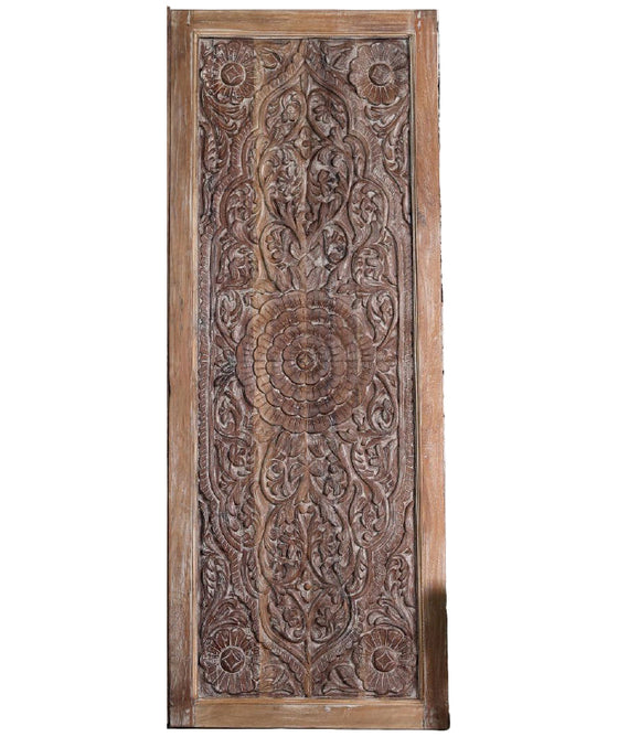 Double Carved Entry Doors Holistic Wellness Lotus Carved Doors 96x36