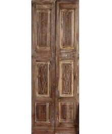  Vintage Carved Double Door Reclaimed Wood Sliding Door Pantry Doors