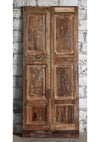 Hand Carved Sliding Double Door – Vintage Pantry & Closet Door 