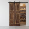 Hand Carved Sliding Double Door – Vintage Pantry & Closet Door