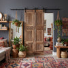 Antique Carved Doors Floral Reclaimed Wood Double Doors
