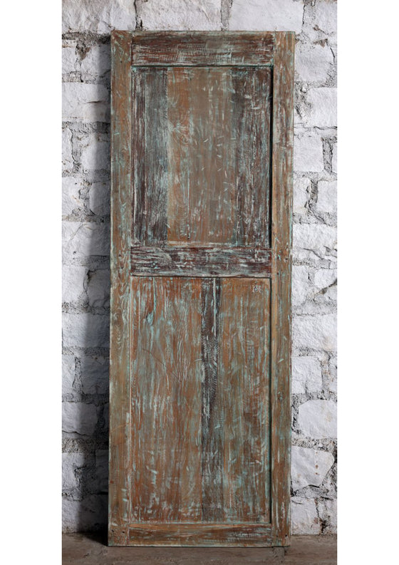 Antique Lotus Carved Door–Rustic Harmony Wooden Barn Door
