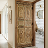 Antique Carved Wood Single Door