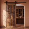 Antique Carved Sliding Door - French Barn Door Wooden Panel