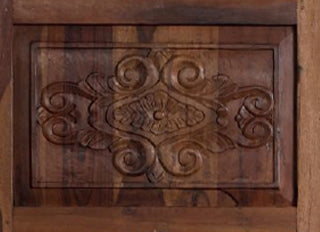 Antique Carved Sliding Door - French Barn Door Wooden Panel