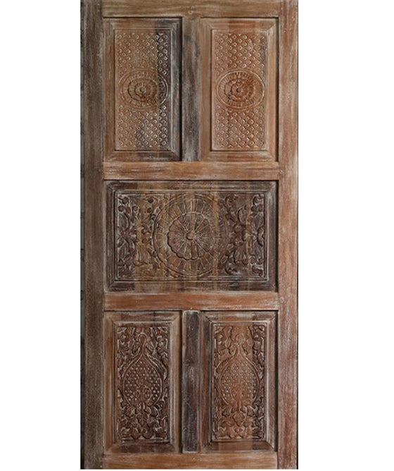 Antique Carved Door Floral Rustic Sliding Barn Door Bedroom Doors 80x36