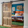 Antique Carved Door Floral Rustic Sliding Barn Door Bedroom Doors 