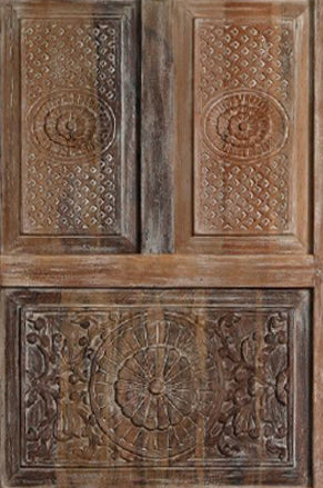Antique Carved Door Floral Rustic Sliding Barn Door Bedroom Doors 80x36