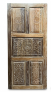 Antique Carved Wooden Door Panel 