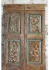 Antique Rustic Barn Door Floral Hand Carved Custom French Doors 