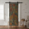 Artisan Tree of Life Wooden Barn Door Panel – Rustic Earth-Toned Wall Feature 84x36