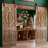 Rustic Spanish Colonial Hacienda Doors | Antique-Style Carved Wooden Doors 80x30