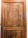 Antique Carved Single Door Floral Statement Barn Door Feature Wall Art 