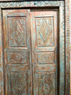 Antique Indian Door Distress Blue Front Entry Door Exterior Doors With Frame