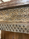 Antique Indian Hand-Carved Console Table with Ornate Architectural Details