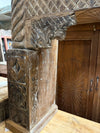 Antique Indian Hand-Carved Console Table with Ornate Architectural Details