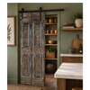 Vintage Carved Wood Double Doors Blue Gray Barn Doors 