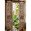 Antique Carved Wood Doors Nail Studs Hinged or Sliding Barn Doors 