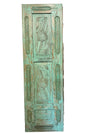 Vintage Carved Door Blue Floral Interior Single Sliding Door 96x29.5