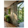 Rustic Carved Wood Door Hinged or Sliding Barn Door