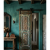Antique Carved Wood Door Panel Rustic Farmhouse Sliding Barndoor 