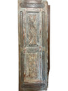 Vintage Carved Barn Door Floral Distress Blue Bedroom Doors