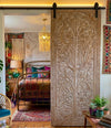 Tree of Life Carved Wood Birds & Nature-Inspired Wall Art or Barndoor 84x36