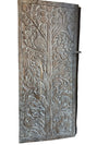 Tree of Life Carved Door Reclaimed Wood Brown Barn Door 84x36
