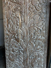Tree of Life Carved Door Reclaimed Wood Brown Barn Door 84x36