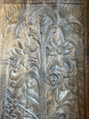 Hand-Carved Tree of Life with Elephants Wooden Barn Door Wall Panel 84x36