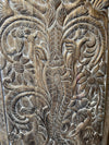 Tree of Life Carved Door Reclaimed Wood Brown Barn Door 84x36