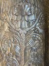 Tree of Life Carved Sliding Door Reclaimed Wood Bedroom Barn Door 84x36