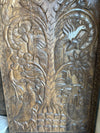 Tree of Life Carved Sliding Door Reclaimed Wood Bedroom Barn Door 84x36