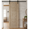 Lotus Carved Solid Wooden Door: Interior Exterior Double Carved door