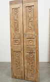 Natural Carved Wood Floral Barn Door – Statement Farmhouse Pantry Doors 80