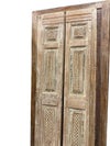 Antique Carved French Doors Floral Hinged or Sliding Barn Doors