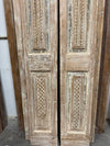 Antique Carved French Doors Floral Hinged or Sliding Barn Doors 80x28