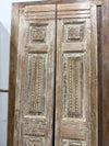 Antique Carved French Doors Floral Hinged or Sliding Barn Doors 80x28