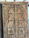 Vintage Inspired Arched Door Cabinet – Tall Limewashed Farmhouse Armoire