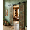 Antique Rustic Double Doors Panel Floral Hand Carved Custom French Doors