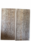 Hand-Carved Wooden Panel – Tree of Life Design – Whitewashed Vintage Reclaimed Wood
