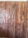 Hand-Carved Tribal Barn Door Rustic Boho Home Decor Wall Panel 80X36